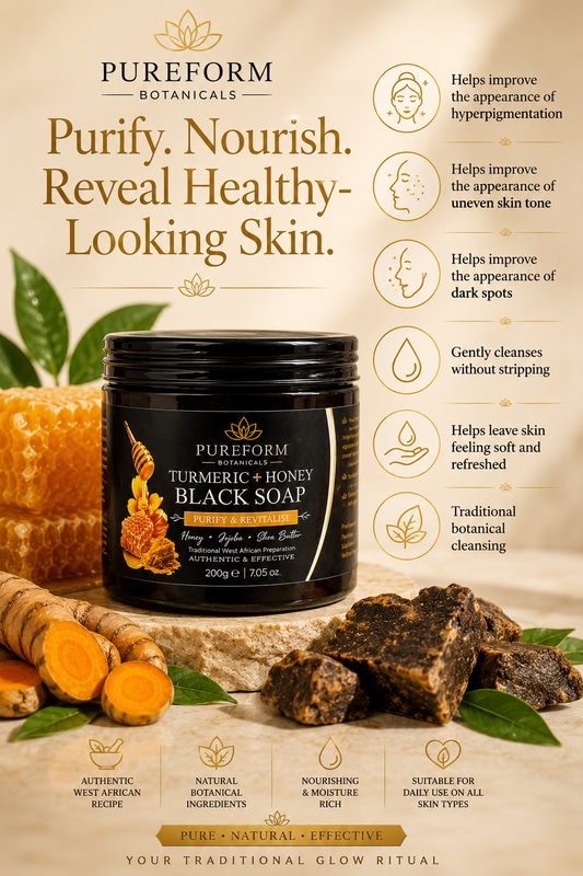 Honey & Turmeric African Black Soap