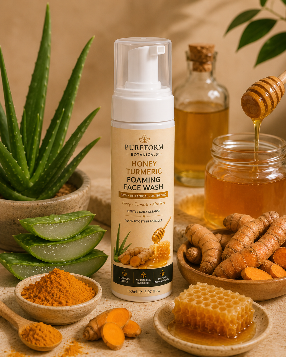 Honey Turmeric Foaming Face Wash 150ml