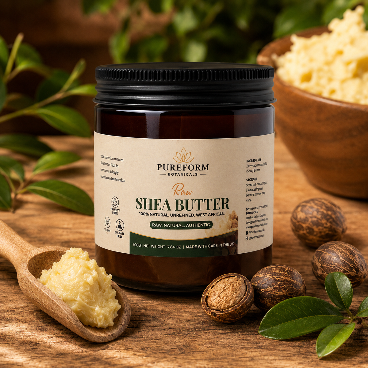 PureForm BotanicalsTM Authentic Raw Shea Butter